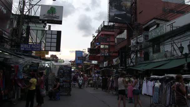 Μπανγκόκ Μαΐου 2012 Khao San Road Μπανγκόκ Ταϊλάνδη — Αρχείο Βίντεο