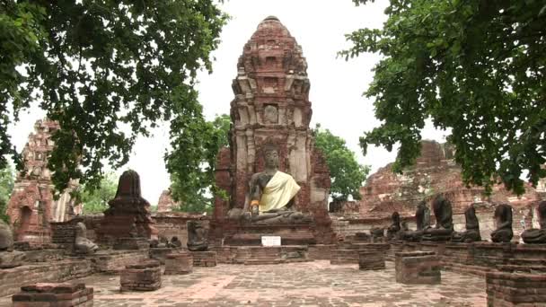 Wat Mahathat Ayutthaya Thailand — Stockvideo