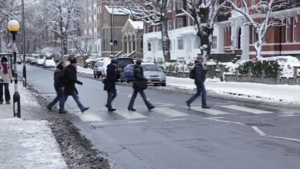 Лондон Dec 2010 Abbey Road Лондон Великобритания — стоковое видео