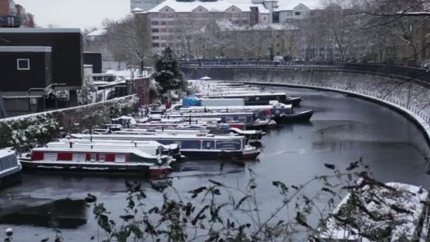 Grand Union Canal Londen Verenigd Koninkrijk — Stockvideo