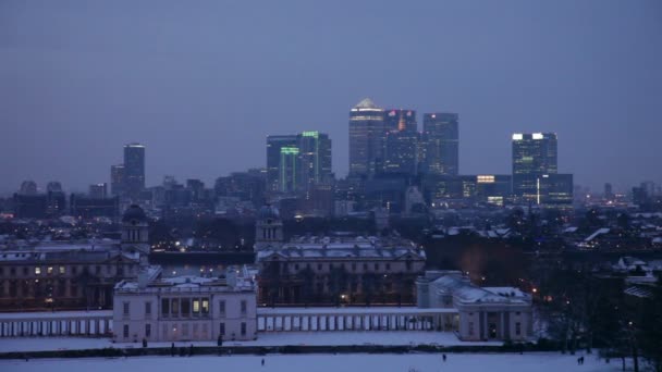 London Blick Vom Greenwich Park Vereinigtes Königreich — Stockvideo