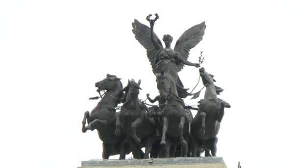 Wellington Arch Londen Verenigd Koninkrijk — Stockvideo