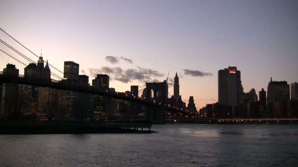 Brooklyn Bridge Brooklyn Nowy Jork Stany Zjednoczone — Wideo stockowe