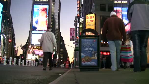 Manhattan Jan 2007 Times Square Manhattan Nova Iorque Estados Unidos — Vídeo de Stock