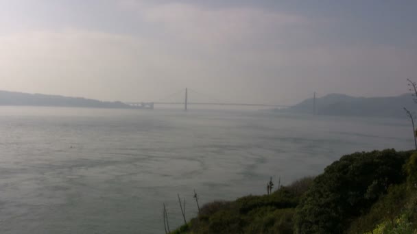 Bahía San Francisco Vista Desde Isla Alcatraz San Francisco Estados — Vídeo de stock