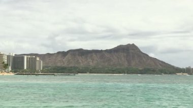 Diamond Head (Waikiki 'den Görüntü), Oahu, Hawaii, ABD