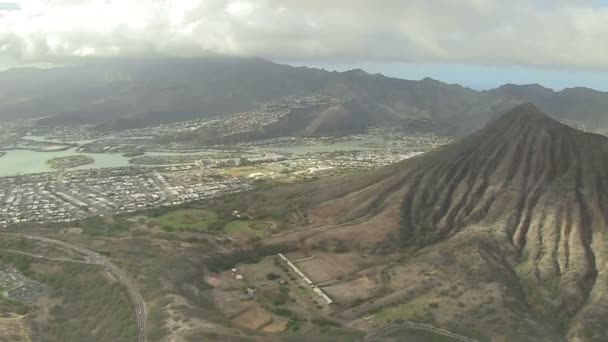 Luftaufnahme Der Hanauma Bay Oahu Hawaii Vereinigte Staaten — Stockvideo