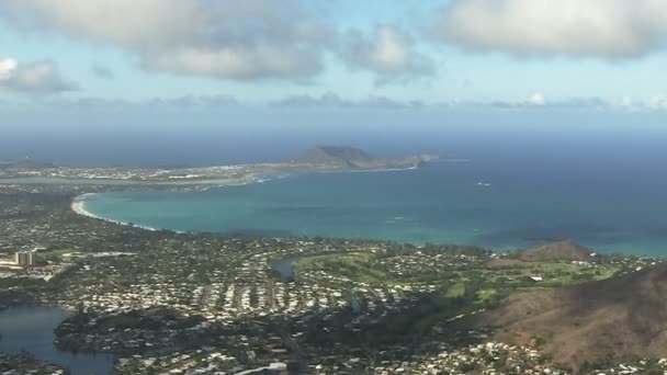 Letecký Pohled Kailua Oahu Havaj Spojené Státy — Stock video