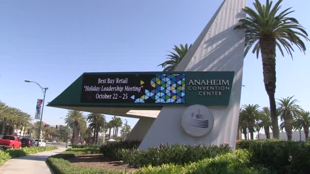 Ansicht Des Anaheim Convention Center Anaheim Vereinigte Staaten — Stockvideo