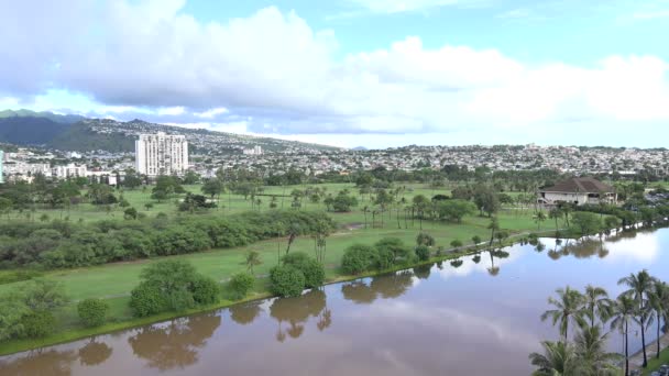 Ala Wai Canal Oahu Hawaii Vereinigte Staaten — Stockvideo