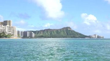 Diamond Head (Waikiki 'den Görüntü), Oahu, Hawaii, ABD