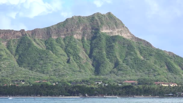 Diamond Head Widok Waikiki Oahu Hawaje Stany Zjednoczone — Wideo stockowe