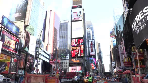 New York Ottobre 2015 Times Square Manhattan New York Stati — Video Stock