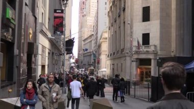 New York - OCT 17, 2015: Wall Street, Manhattan, New York, ABD
