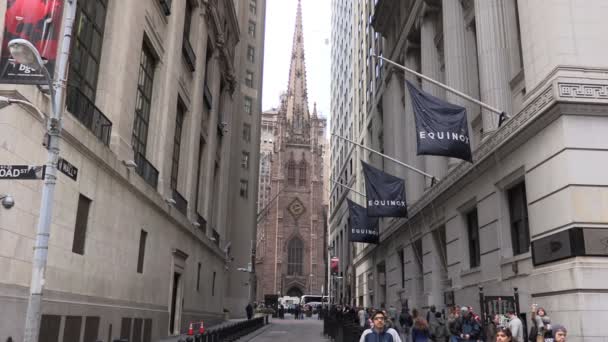 New York Octobre 2015 Wall Street Manhattan New York États — Video