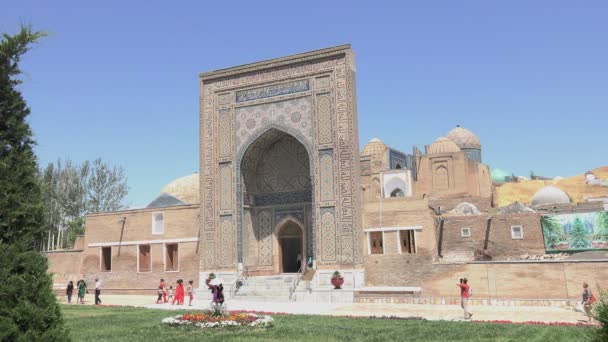 Samarkand Jun 2015 Shahi Zinda Necropolis Samarkand Uzbekistan — Stock Video