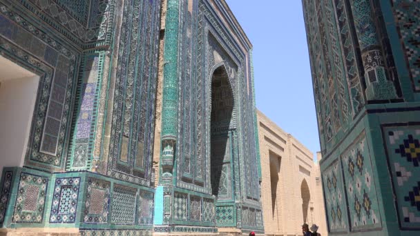 Samarkand Jun 2015 Shahi Zinda Nekropole Samarkand Usbekistan — Stockvideo