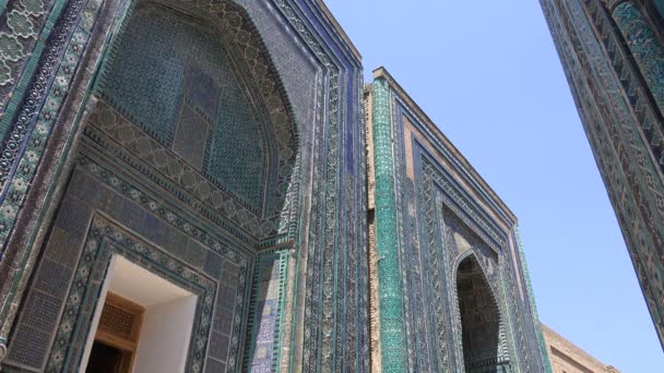 Shahi Zinda Necropolis Szamarkand Üzbegisztán — Stock videók