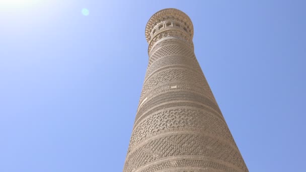 Minarete Kalyan Bujará Uzbekistán — Vídeos de Stock