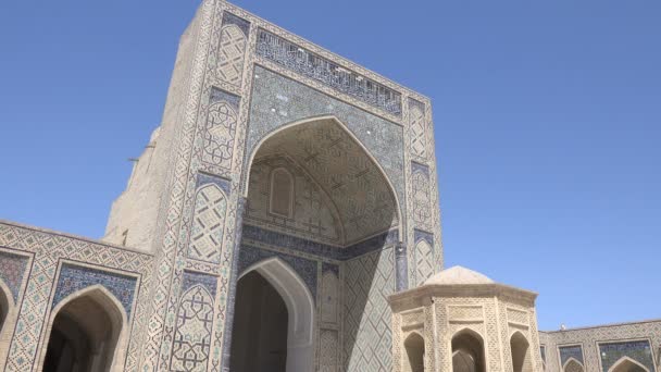 Мечеть Калян Бухара Узбекистан — стоковое видео