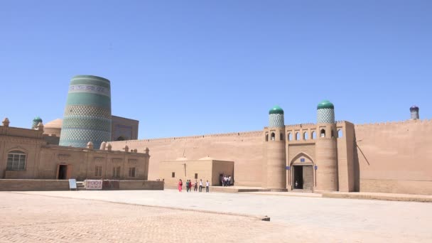 Kunya Ark Citadel Itchan Kala Khiva Uzbekistan — стокове відео