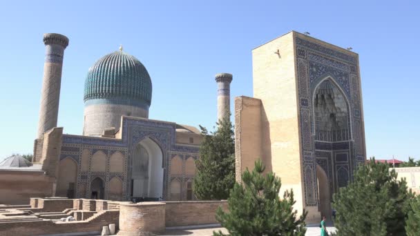 Guri Amir Mausoleum Samarkand Uzbekistán — Stock video