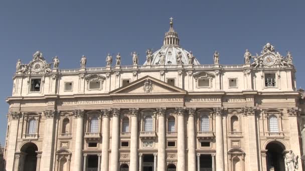 Bazilika Petra Basilica San Pietro Vaticanu Vatikán — Stock video