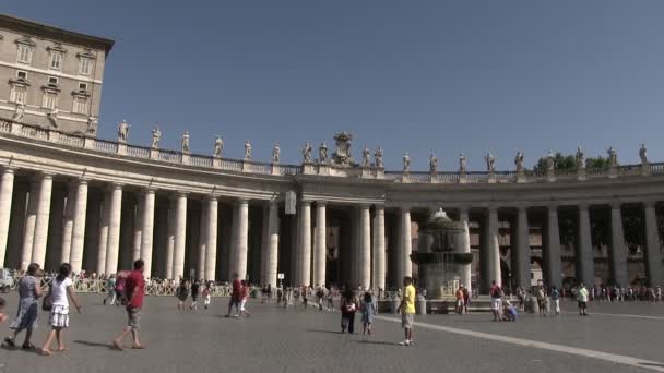 Πλατεία Αγίου Πέτρου Piazza San Pietro Πόλη Του Βατικανού — Αρχείο Βίντεο