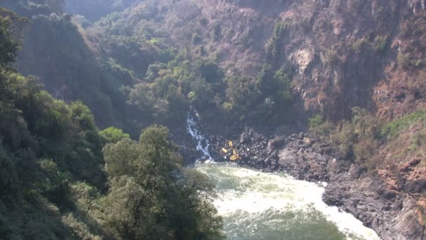 Vista Las Cataratas Victoria Zambia — Vídeos de Stock