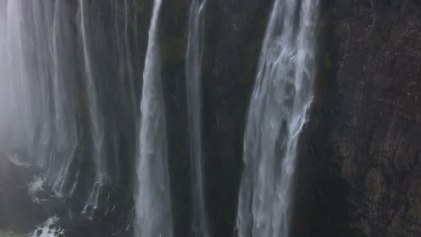 Blick Auf Victoria Falls Sambia — Stockvideo