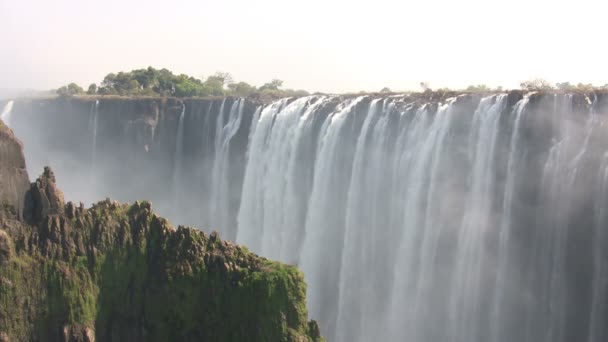 Pohled Victoria Falls Zambie — Stock video