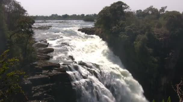 Pohled Victoria Falls Zimbabwe — Stock video