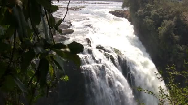 Zicht Victoria Falls Zimbabwe — Stockvideo