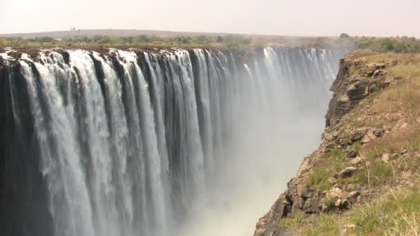 Victoria Şelalesi Manzarası Zimbabwe — Stok video