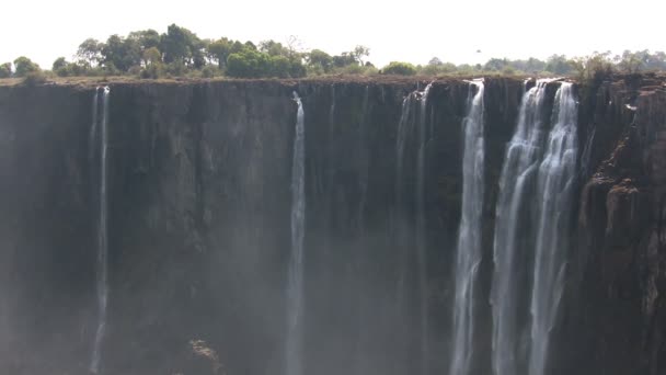 Vista Victoria Falls Zimbabue — Vídeos de Stock