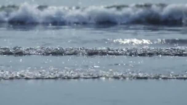 Olas Playa Inclinación Cambio 60Fps — Vídeos de Stock