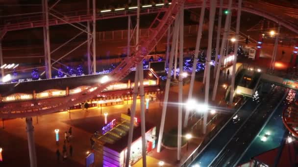 Mm21 Zicht Vanaf Ferris Wheel Yokohama Japan — Stockvideo