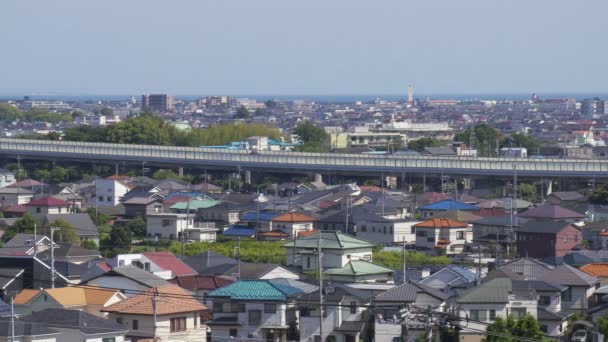 Chigasaki Blick Vom Tonoyama Park Kanagawa Japan — Stockvideo