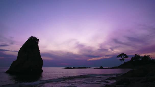 Belo Pôr Sol Sobre Mar — Vídeo de Stock