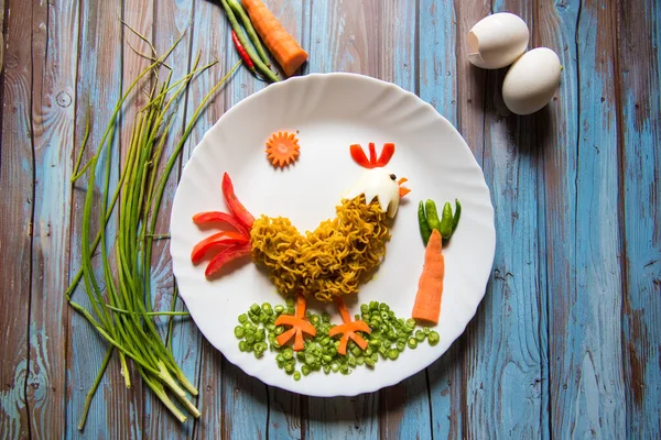 Kahvaltı ya da arka planda atıştırmalık olarak yemek sanatı manzarası