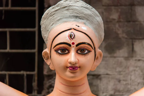 Retrato Diosa Durga Con Rostro Pintado — Foto de Stock