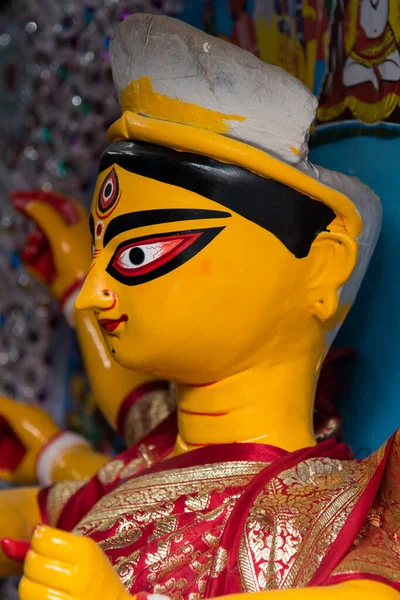 Vista Lateral Hermosa Cara Diosa Durga —  Fotos de Stock
