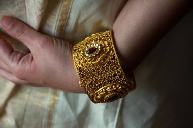 Mankenli güzel Hint etnik mücevherleri.