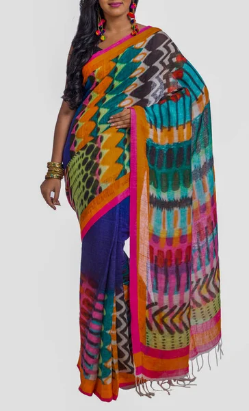 Diseños Catálogo Saris Étnicos Indios — Foto de Stock
