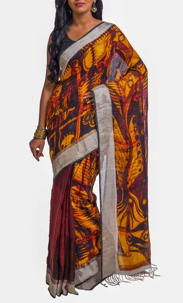 Diseños Catálogo Saris Étnicos Indios — Foto de Stock