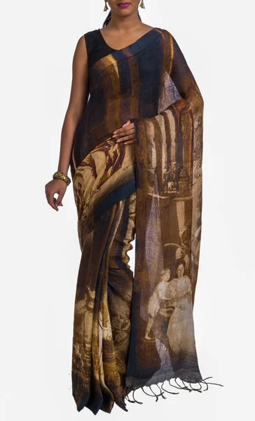 Dessins Saree Ethnique Indienne Catalogue — Photo