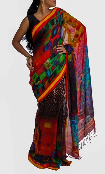 Disegni Catalogo Saree Etnici Indiani — Foto Stock