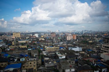 Kolkata şehrinin ufuk çizgisi görünümü