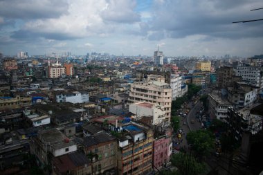 Kolkata şehrinin ufuk çizgisi görünümü