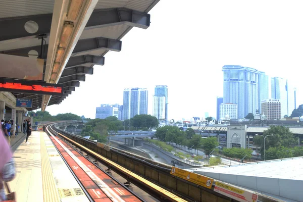 Άποψη Του Μετρό Gombak Σιδηροδρομικό Σταθμό Μαλαισία — Φωτογραφία Αρχείου